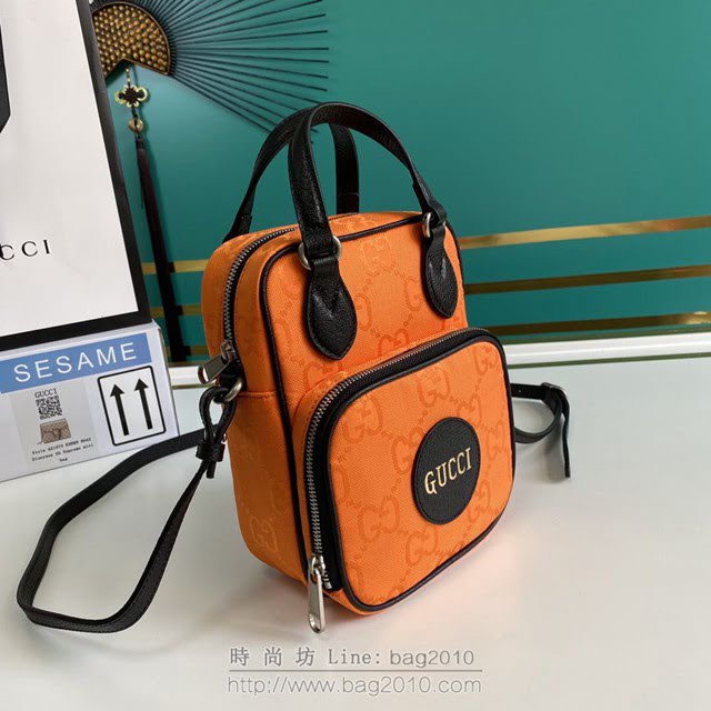 Gucci古馳包包 G家2020新款男包 款號:625850 古奇小號手提肩背男包 桔色  gdj1262